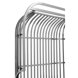 Eliza Silver Finish Dome Cage Two Seater Sofa – close-up