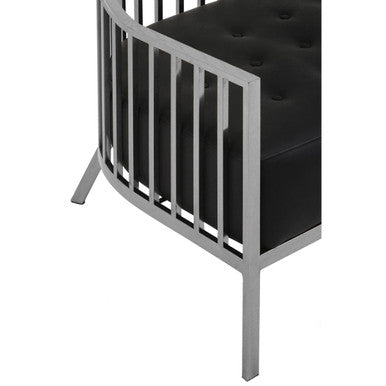 Eliza Silver Finish Dome Cage Two Seater Sofa – back view