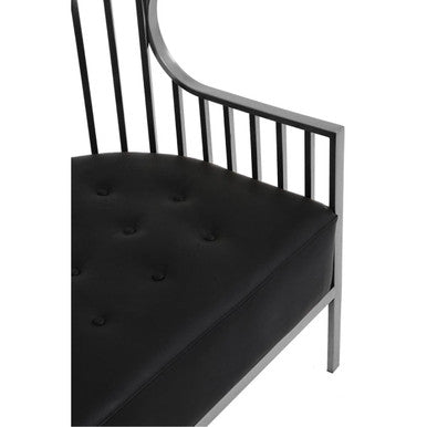 Eliza Silver Finish Dome Cage Two Seater Sofa – side view 2