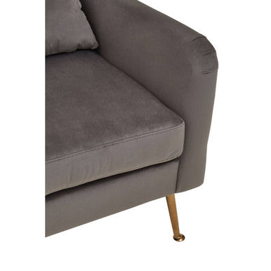 Doucet Grey Velvet High Back Chair – in room setting 2
