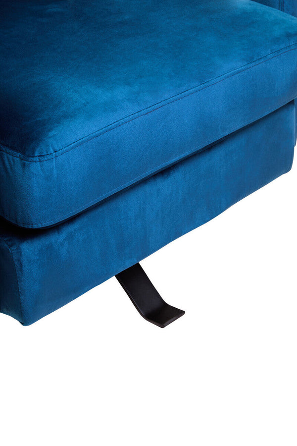Hestia Blue Velvet Swivel Chair – in room setting 2