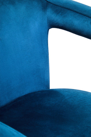 Hestia Blue Velvet Swivel Chair – dimensions 2