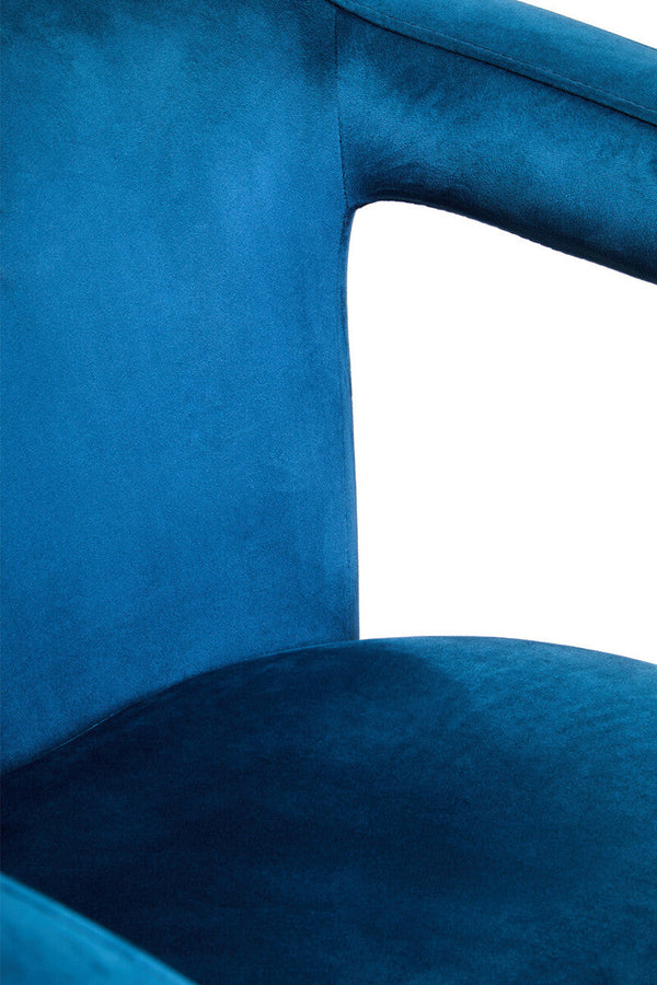 Hestia Blue Velvet Swivel Chair – dimensions 2