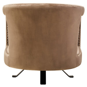 Hestia Mink Velvet Revolving Chair