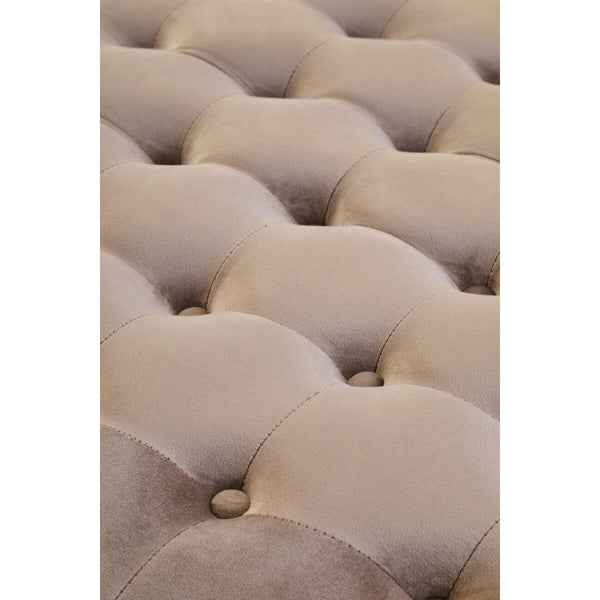 Haley Mink Velvet Round Footstool