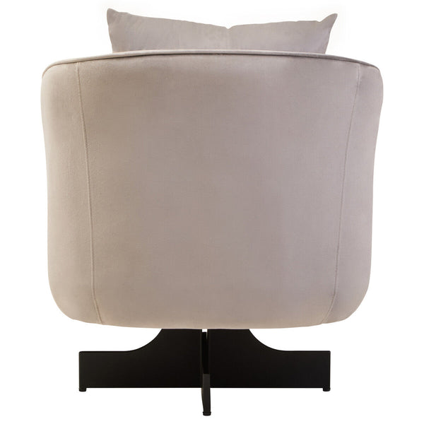 Hale Grey Velvet Revolving Chair