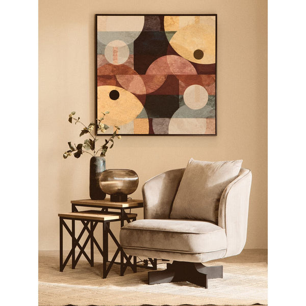Hale Grey Velvet Revolving Chair