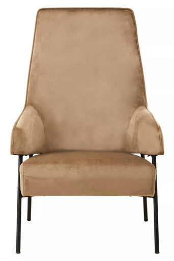 Henia Mink Velvet High Back Chair
