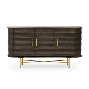 Sojat Dark Finish Mango Wood 3 Door Sideboard