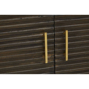 Sojat Dark Finish Mango Wood 3 Door Sideboard – close-up