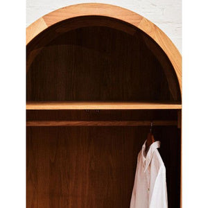 Lyon 2 Door Natural Rattan And Oak Cabinet