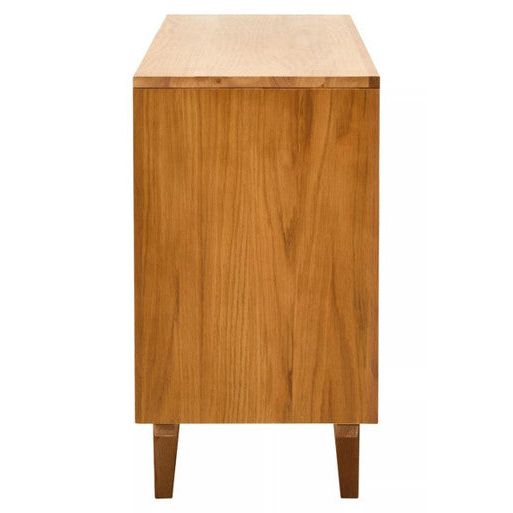 Lyon 4 Door Natural Rattan And Oak Sideboard