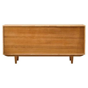Lyon 4 Door Natural Rattan And Oak Sideboard