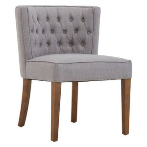 Parkside Grey Fabric Curved Back Dining Chair – detail
