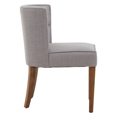 Parkside Grey Fabric Curved Back Dining Chair – in room setting