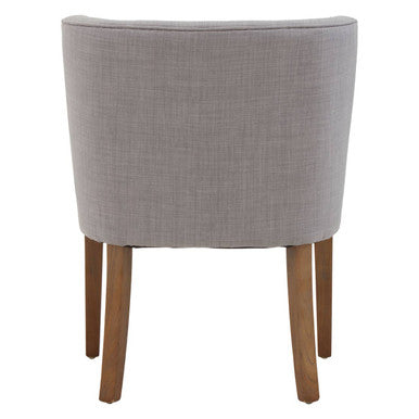 Parkside Grey Fabric Curved Back Dining Chair – dimensions
