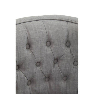 Parkside Grey Fabric Curved Back Dining Chair – angle view