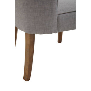 Parkside Grey Fabric Curved Back Dining Chair – side view 2