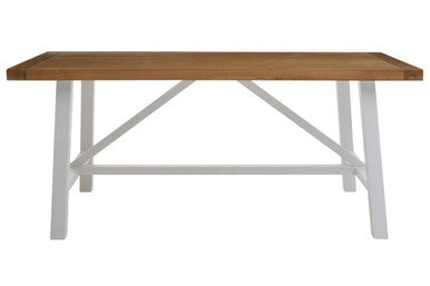 Parkside Natural Oak Wood Top Rectangular Dining Table