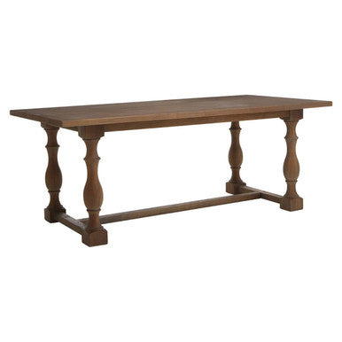 Parkside Natural Oak Wood Rectangular Dining Table – in room setting
