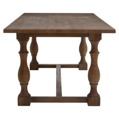 Parkside Natural Oak Wood Rectangular Dining Table – dimensions