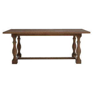 Parkside Natural Oak Wood Rectangular Dining Table – side view