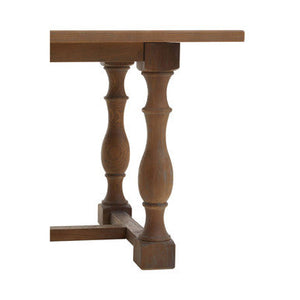 Parkside Natural Oak Wood Rectangular Dining Table – close-up
