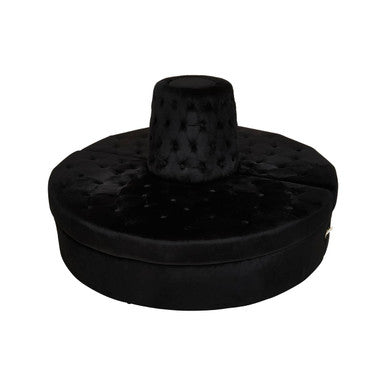 Hartford Black Velvet Modular Round Sofa – in room setting