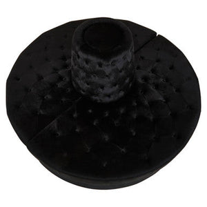 Hartford Black Velvet Modular Round Sofa – close-up