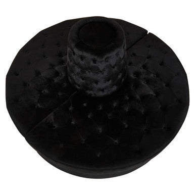 Hartford Black Velvet Modular Round Sofa – close-up