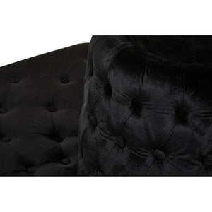 Hartford Black Velvet Modular Round Sofa – in room setting 2