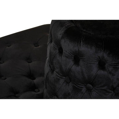 Hartford Black Velvet Modular Round Sofa – in room setting 2