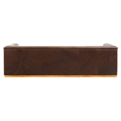 King Three Seater Tufted Leather Sofa