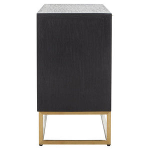 Siena Natural and Black Oak Wood 3 Door Sideboard – dimensions