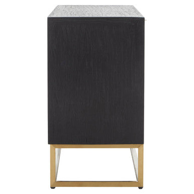 Siena Natural and Black Oak Wood 3 Door Sideboard – dimensions