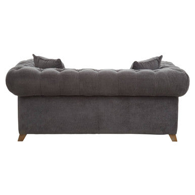 Spencer Grey Fabric Button Tufted 2 Seater Sofa – dimensions