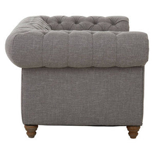 Stella Grey Linen 2 Seater Chesterfield Sofa – dimensions