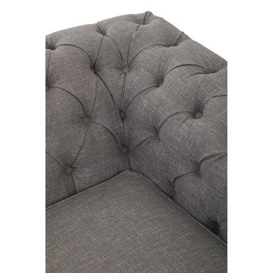 Stella Grey Linen 2 Seater Chesterfield Sofa – dimensions 2