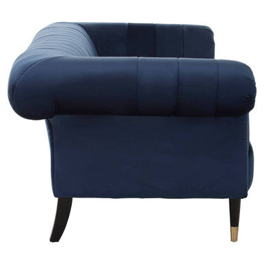 Siena Midnight Blue Velvet 3 Seater Sofa – dimensions