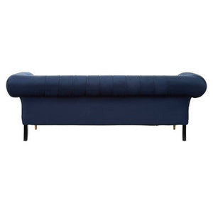 Siena Midnight Blue Velvet 3 Seater Sofa – close-up