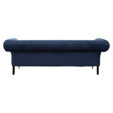 Siena Midnight Blue Velvet 3 Seater Sofa – close-up