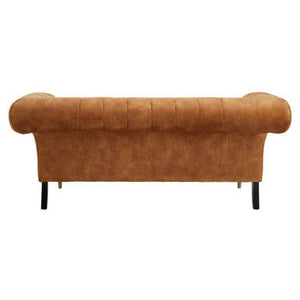 Siena Two Seat Gold Velvet Sofa