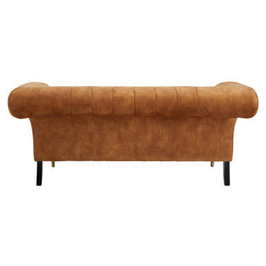 Siena Gold Velvet Channel Tufted 2 Seater Sofa – dimensions
