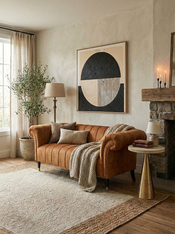 Siena Gold Velvet Channel Tufted 2 Seater Sofa – close-up