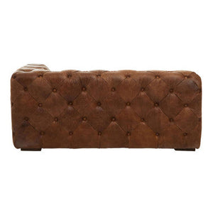 Hoxton Brown Leather Right Arm Modern Chesterfield Modular Sofa – dimensions