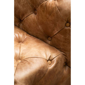 Hoxton Tufted Leather Left Arm Sofa