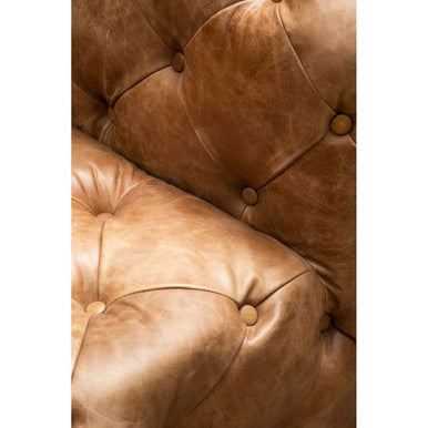 Hoxton Tufted Leather Left Arm Sofa