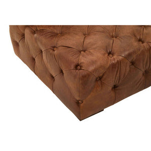 Hoxton Tufted Leather Left Arm Sofa