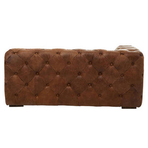 Hoxton Brown Leather Left Arm Modern Chesterfield Modular Sofa – dimensions