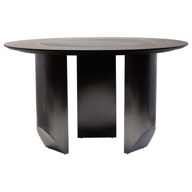 Imperia Eucalyptus Effect Round Dining Table with Ceramic Lazy Susan